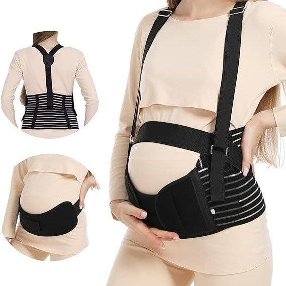Strap Pregnant Women's Three-piece Set Abdominal Belt
