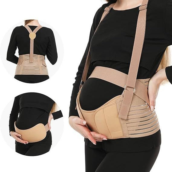 Strap Pregnant Women's Three-piece Set Abdominal Belt